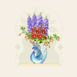 날개 자수정 병